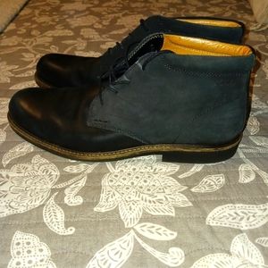 Mens ECCO Black Leather Boots